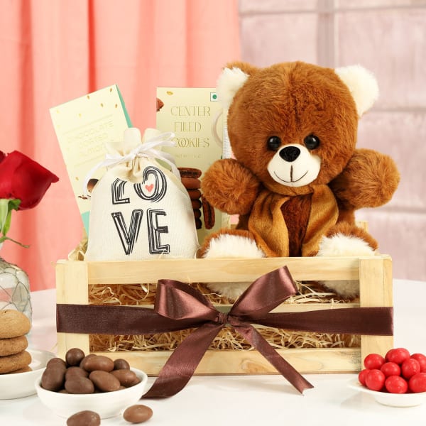 Goodies And Teddy Valentine Tray