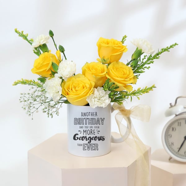Gorgeous Birthday Sunshine Flower  Mug