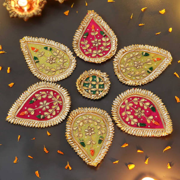 Gota Patti Patch DIY Rangoli (Set of 7)