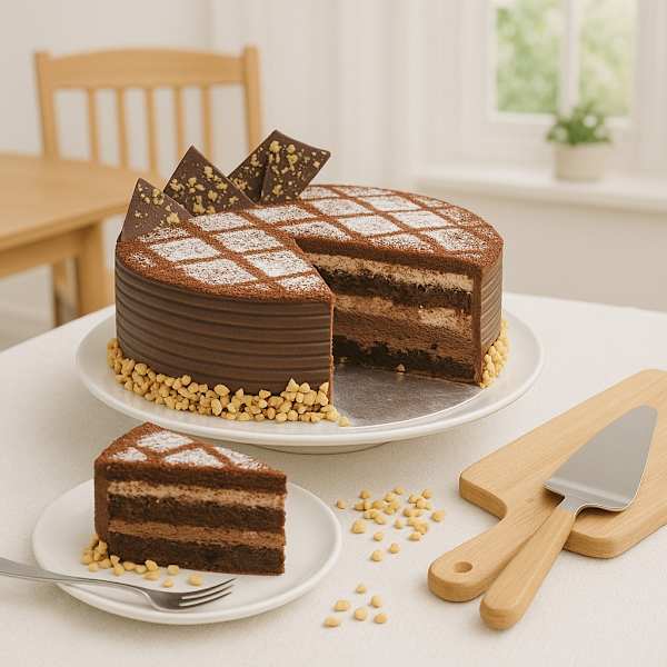 Gourmet Choco-Hazelnut Cake (Half-Kg)