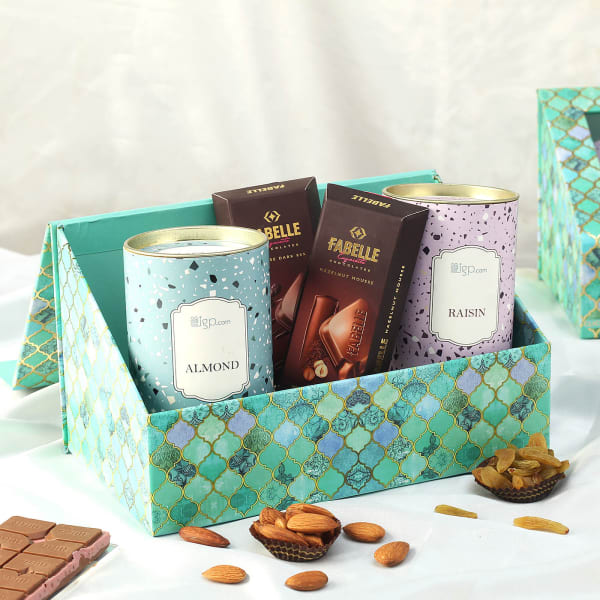 Gourmet Chocolates and Dry Fruits in Gift Box