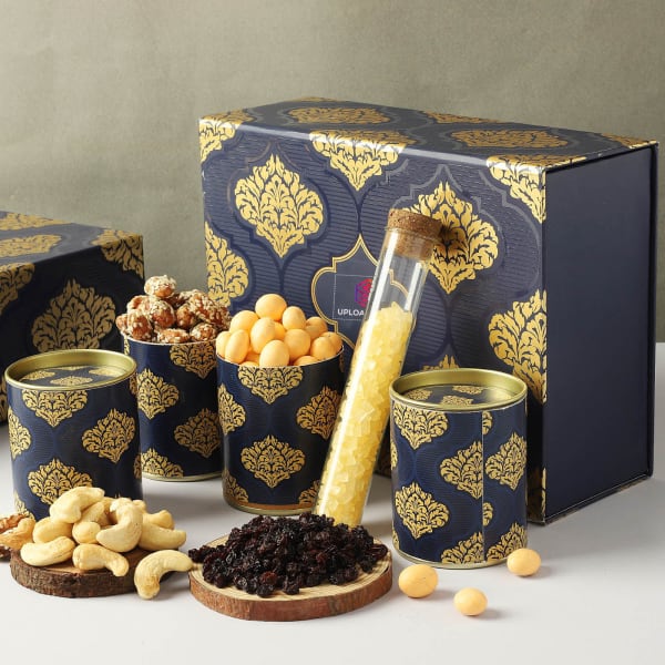 Gourmet Goodies In Ornate Gift Box â€“ Customized With Logo