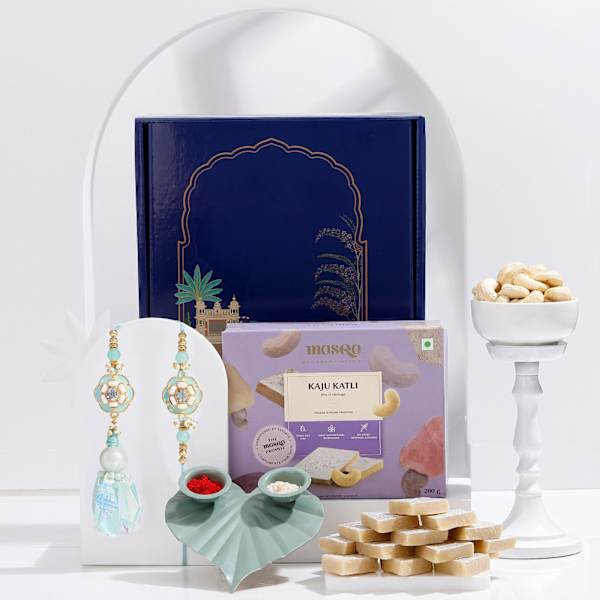 Graceful Meenakari Bhaiya Bhabhi Rakhi Hamper