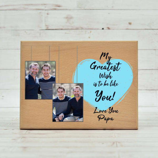 Greatest Dad Personalized Wooden Photo Frame