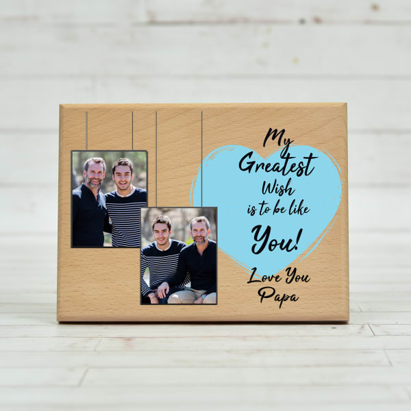 Greatest Dad Personalized Wooden Photo Frame