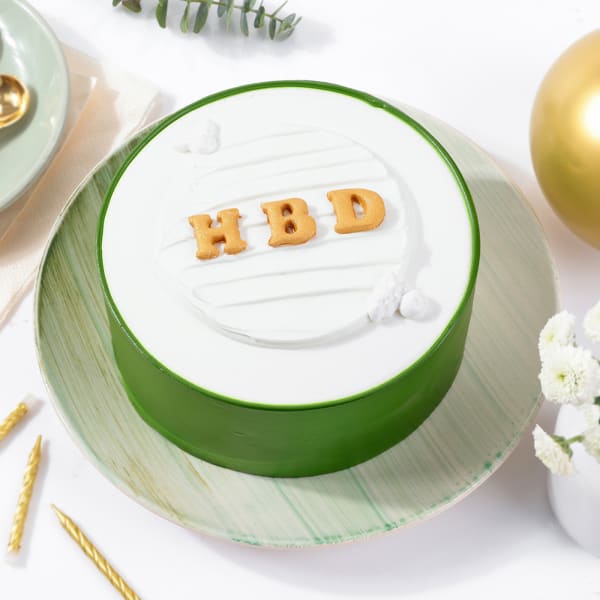 Green Delight  Birthday Cake