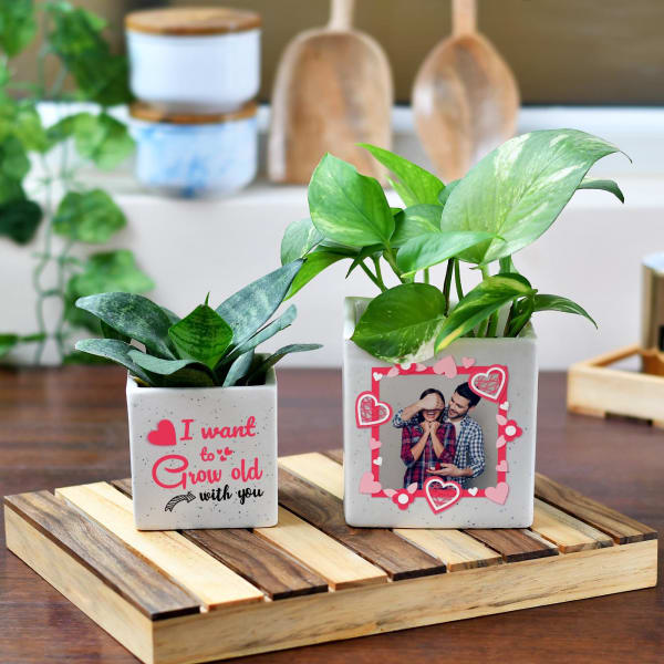 Growing Old Personalized Planters (Set of 2) - Without Plant