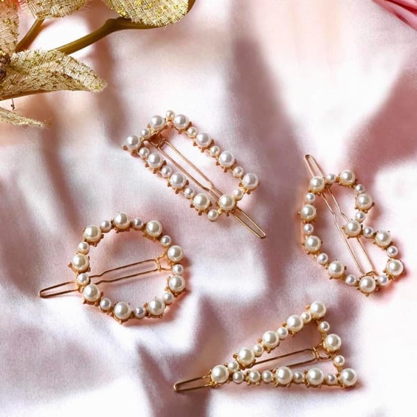 Hair Pins - Gold And Pearls - Single Piece