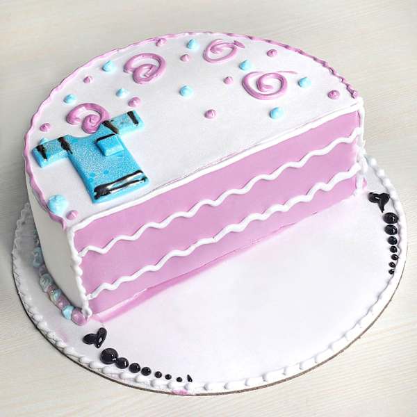 Half Year Baby Boy Birthday Cake