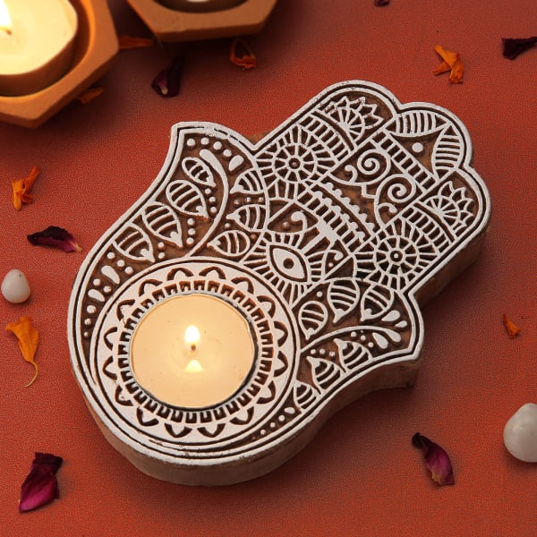 Hamsa Hand Candle For Diwali