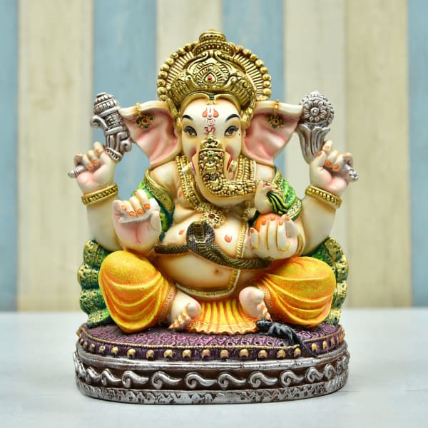 Handcrafted Shree Ashtavinayak Lord Ganesha with Conch Shells Idol 11 ...