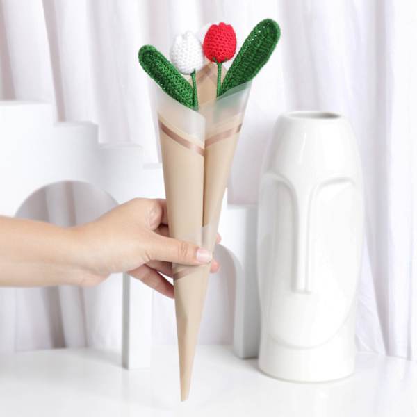 Handmade Mother's Day Crochet Tulips Bouquet