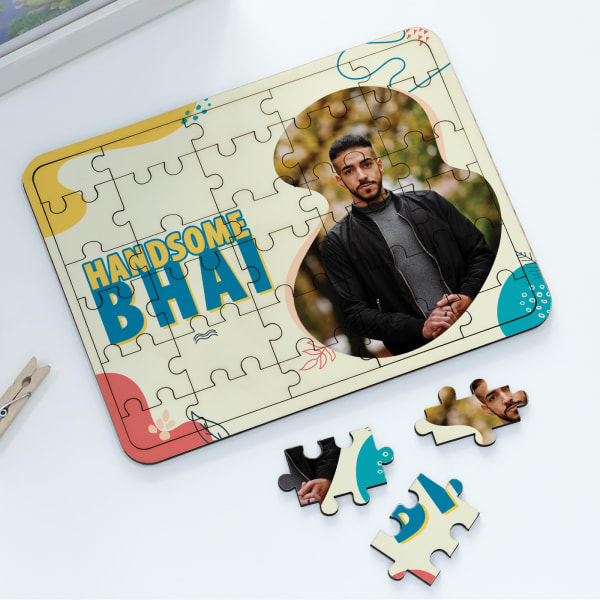 Handsome Bhai - Personalized Jigsaw Wooden Puzzle