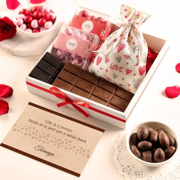 Happiness Chocolate Gift Tray With Personalized Card