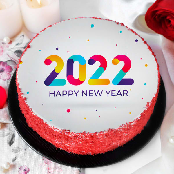 Happy 2022 Red Velvet Cake (Half kg)