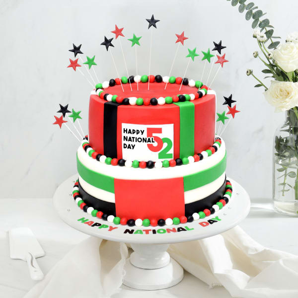 Happy 52nd National Day - Fondant Cake (3 Kg)