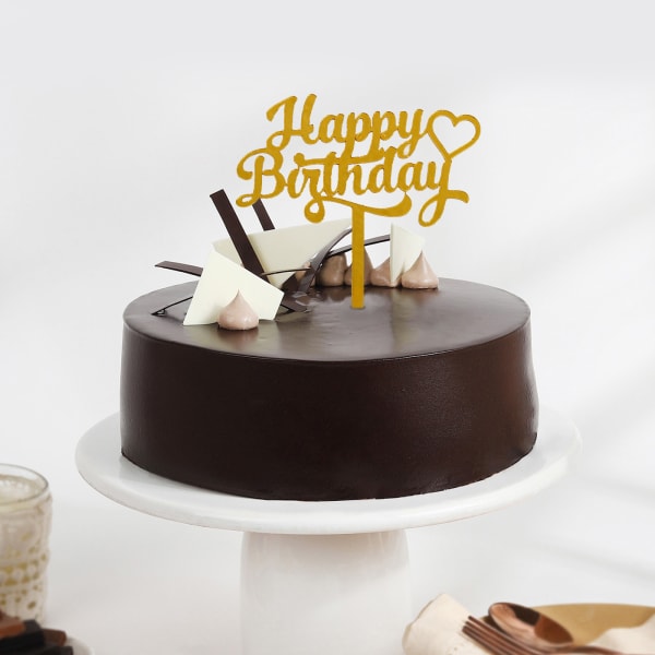 Happy Birthday Abstract Chocolate Cake (Half Kg)