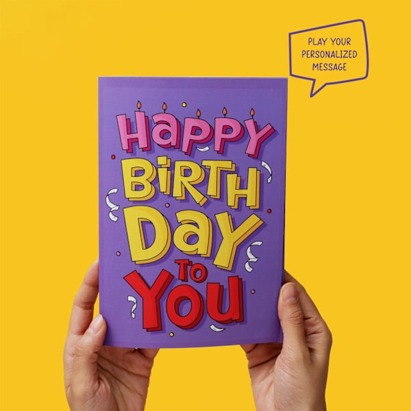 Happy Birthday Audio Card - Single Piece
