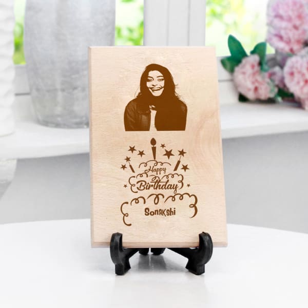 Happy Birthday Personalized Wooden Photo Frame