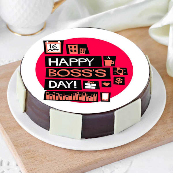 Happy Boss's Day Poster Cake