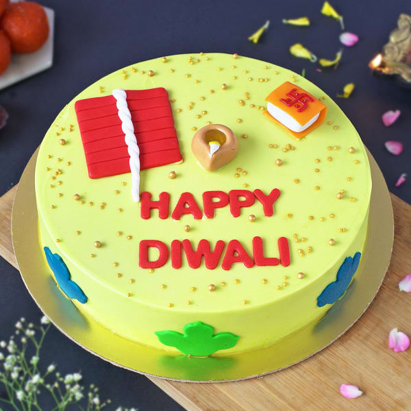 Happy Diwali Butterscotch Cake (Half kg)