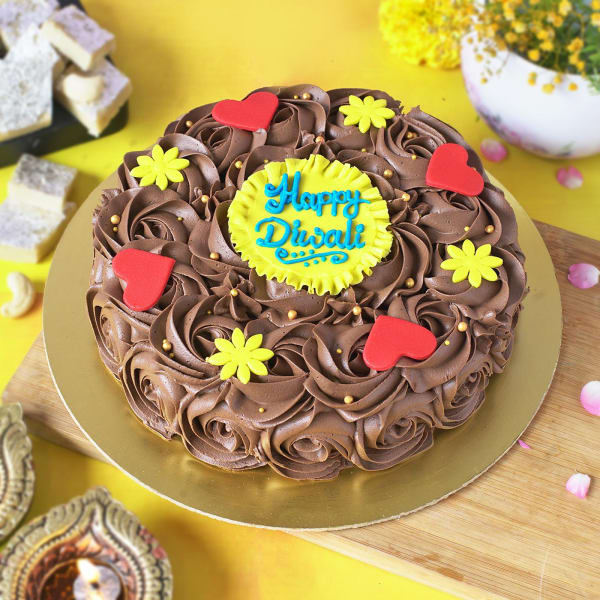 Happy Diwali Chocolate Cake (Half kg)