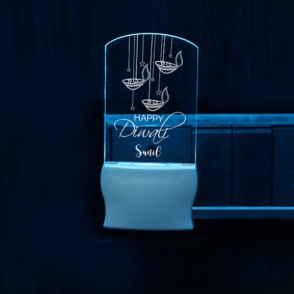 Happy Diwali Decorative Led Lamp Gift Send Diwali Gifts Online M11121310 Igp Com