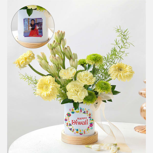 Happy Diwali Personalized Bright Arrangement