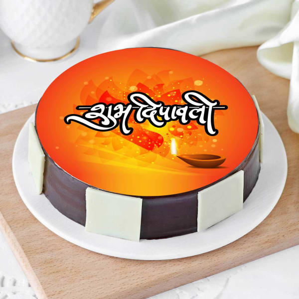 Happy Diwali Theme Poster Cake (Half Kg)
