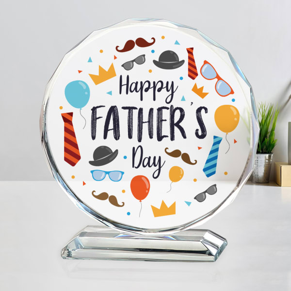 Happy Father's Day Customized Crystal Photo Stand