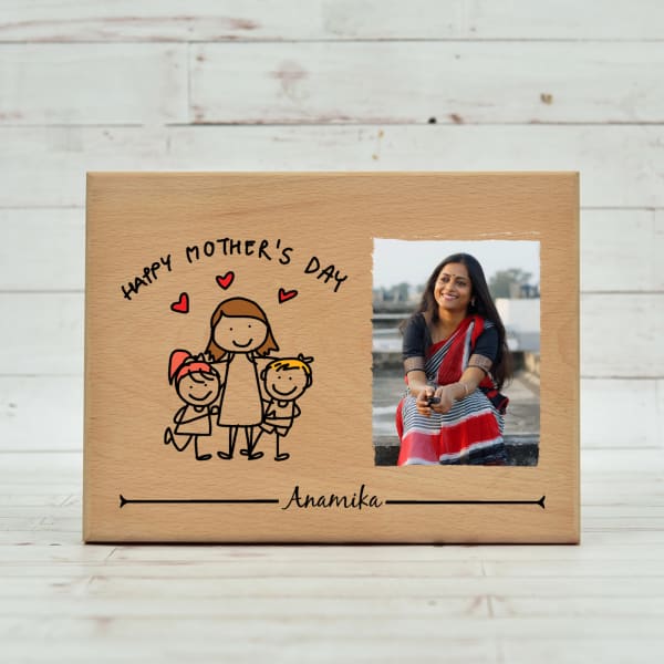 Happy Mother's Day Personalized Wooden Photo Frame