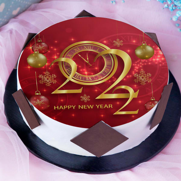 Happy New Year 2022 Poster Cake (Half kg)