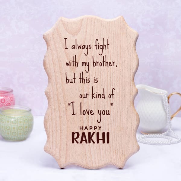 Happy Rakhi Customized Wooden Certificate for Brother