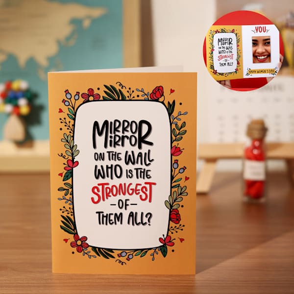 Happy Women's Day Mirror Greeting Card
