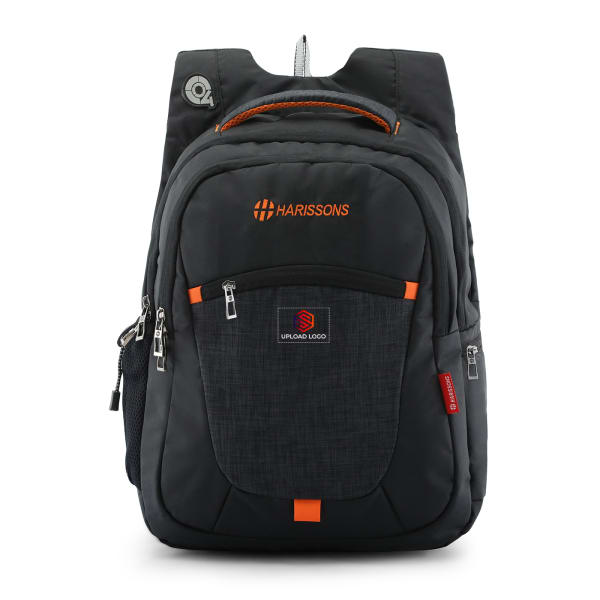 Harrisons Delta Casual Laptop Backpack - Black Orange