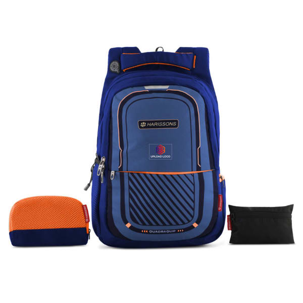 Harrisons Verge Casual Laptop Backpack - Navy Orange