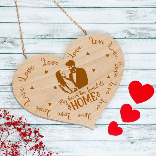 Heart Shaped Personalized Wooden Wall Hanging