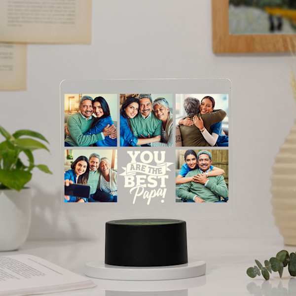 Heartfelt Memories Personalized Father's Day LED Lamp