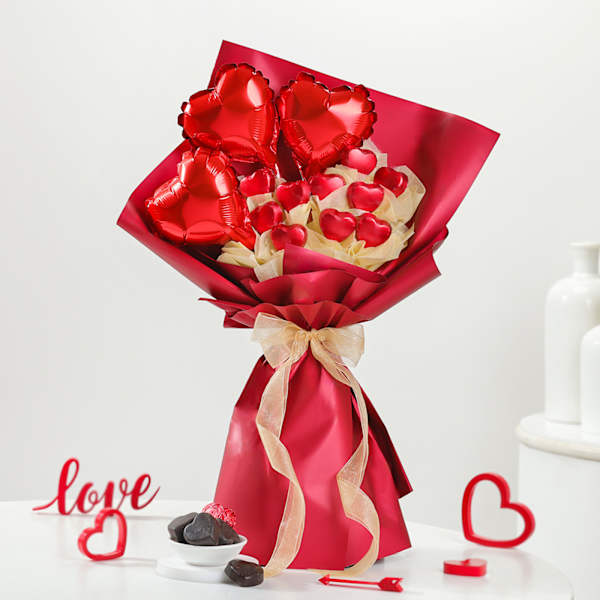 Heartfelt Valentine's Day Chocolate Bouquet