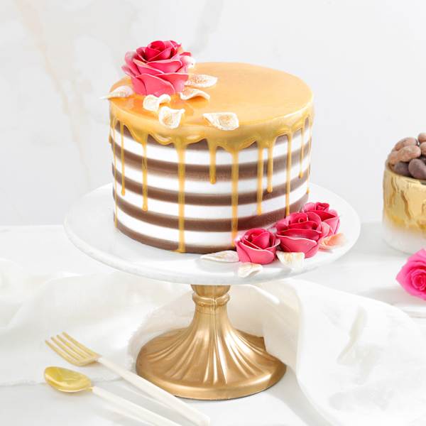 Heavenly Drizzle Chocolate Cream Cake