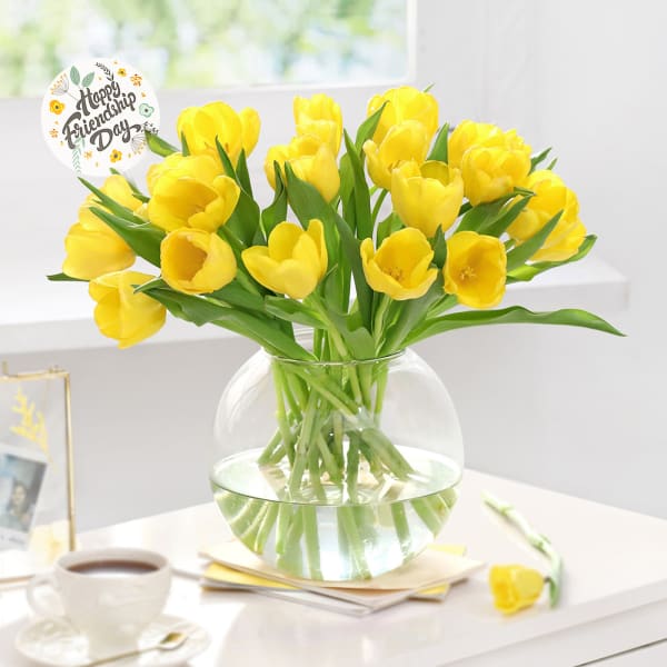 Heavenly Tulips Friendship Day Arrangement