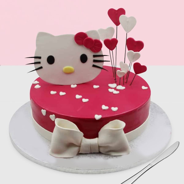 Hello Kitty Hearts Fondant Cake (5 Kg)