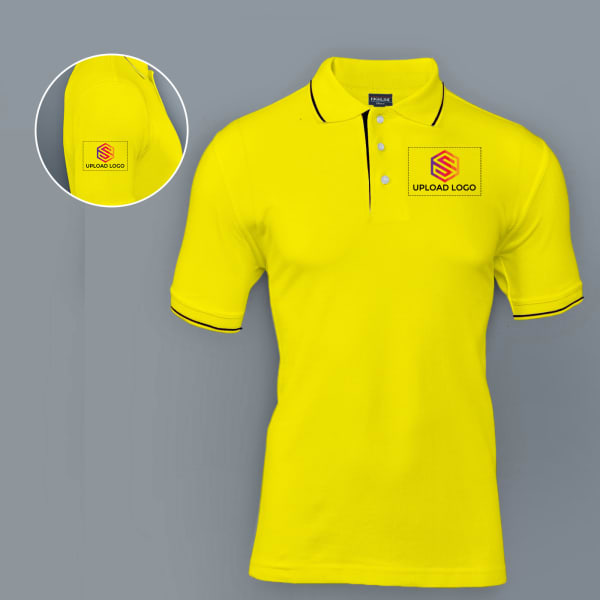 Highline Polo T-shirt for Men (Yellow with Black)