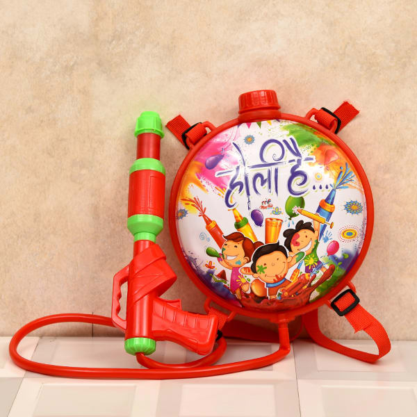 Holi Hai Pichkari with Container: Gift/Send Holi Gifts Online L11111842