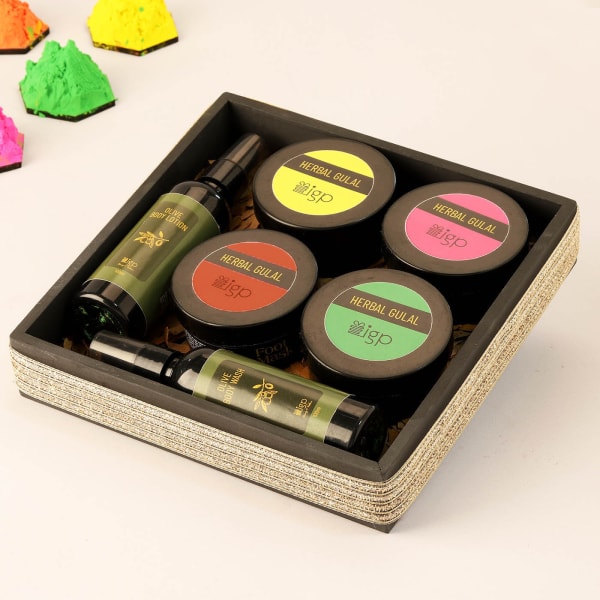 Holi Party Herbal Essentials Gift Tray