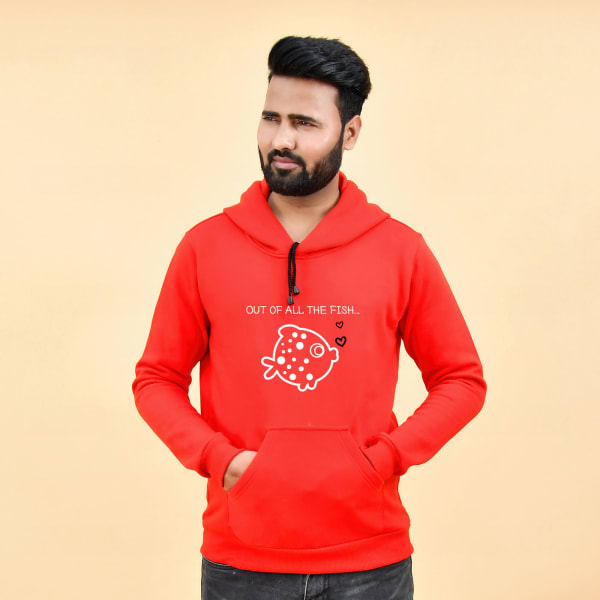 hooked red hoodie