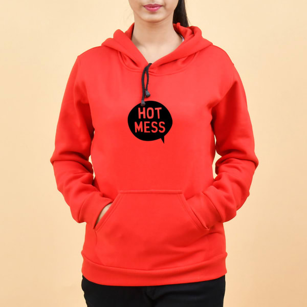 Hot Mess Red Hoodie for Women