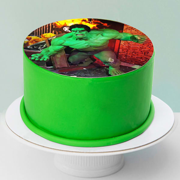 Hulk Photo Fondant Cake (2 Kg)