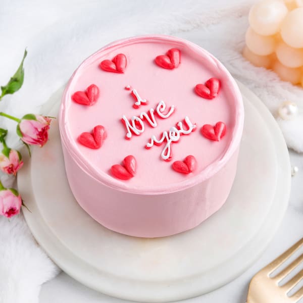 I Love You Cream Cake (500 Gm)