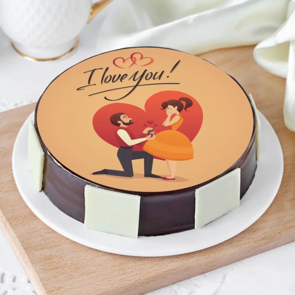 I Love You Proposal Cake (Half Kg)